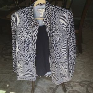 Shirt jacket with matching reversible tank top